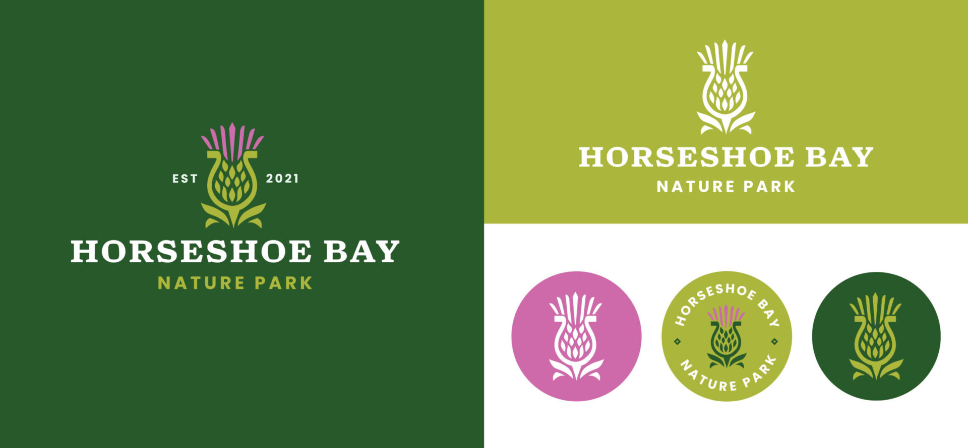 Horseshoe bay branding - logo and icons