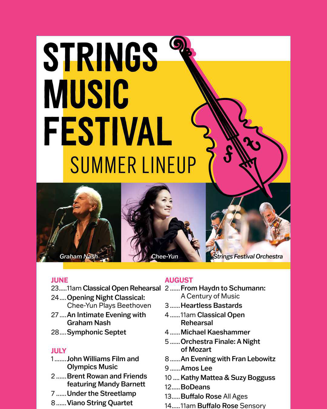 Strings Music Festival summer lineup poster